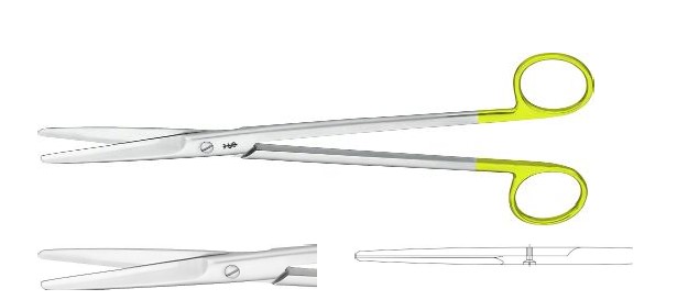 TC Майо дисекційні ножиці з прям лезом 230 мм